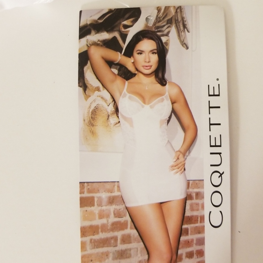 L White Sheer Bridal Chemise Sexy Dress Lingerie